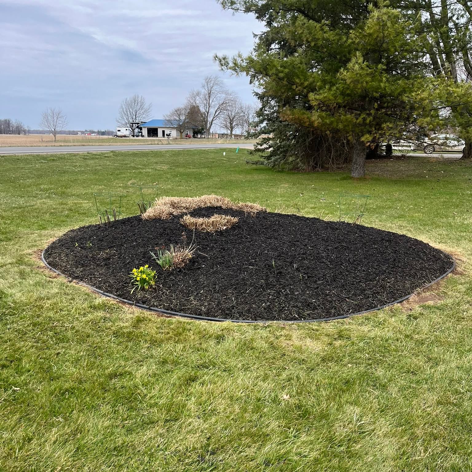 Be There Lawncare mowing job mid-Michigan