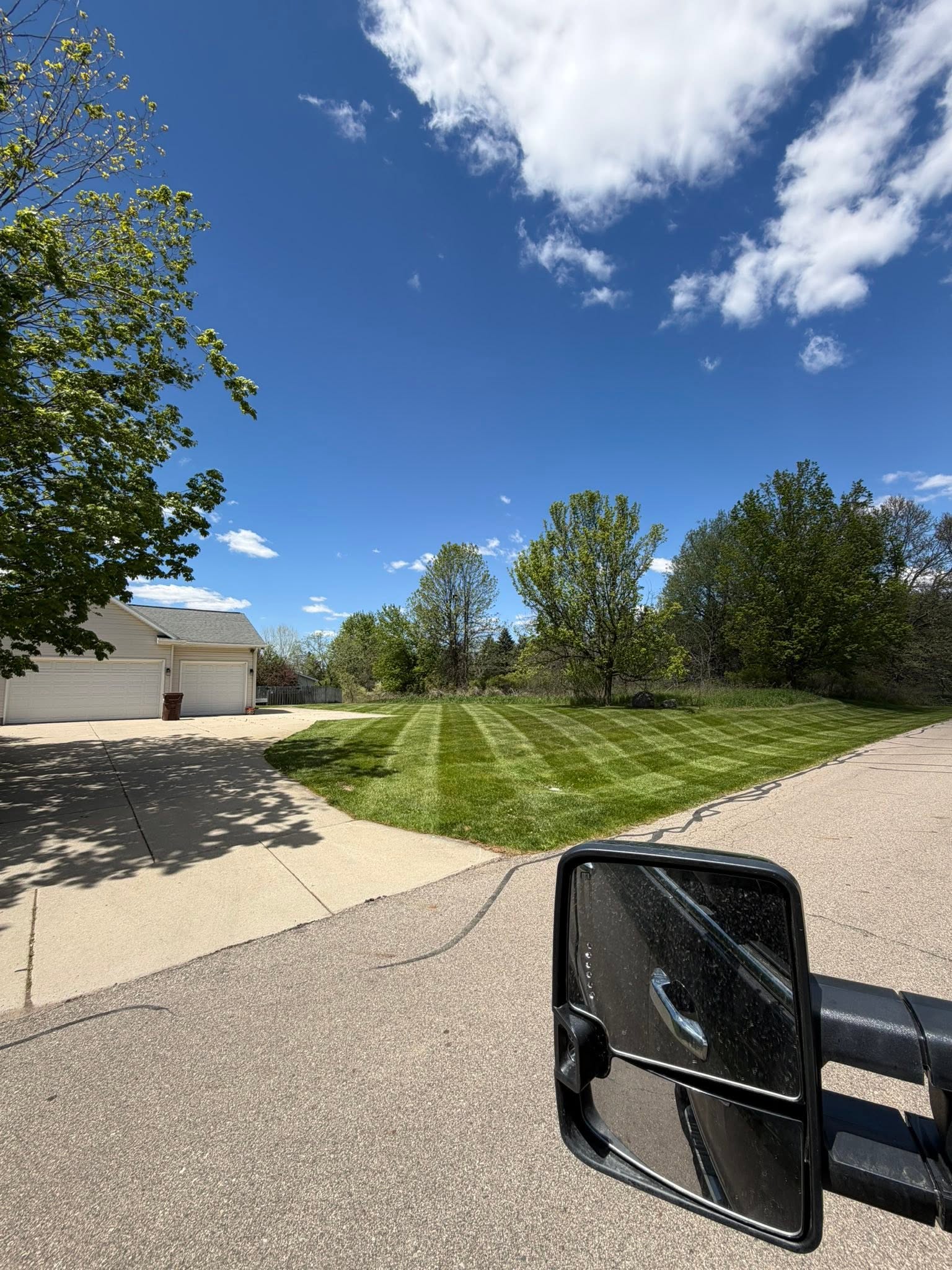 Be There Lawncare residential mowing job